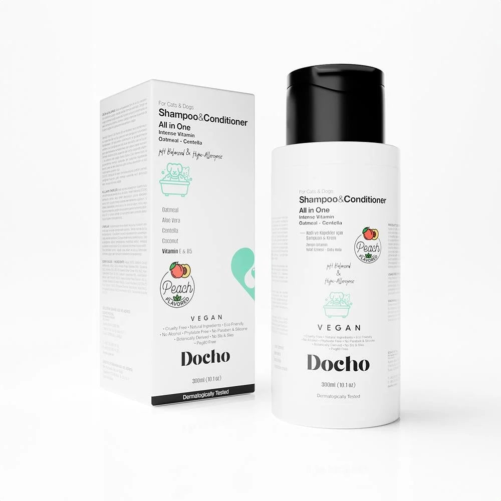 Docho Dog Shampoo and Conditioner - All in One - Rich Vitamin