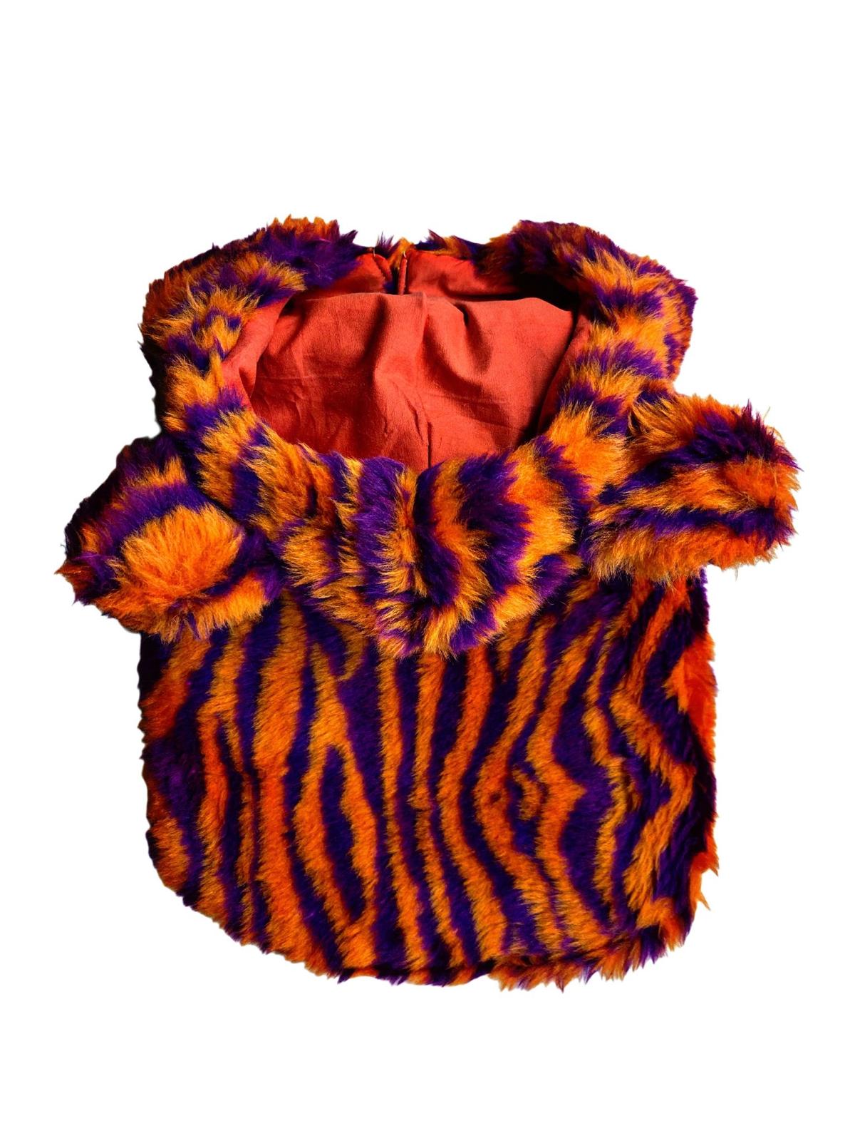 MERPAWW DOG ORANGE ZEBRA COAT