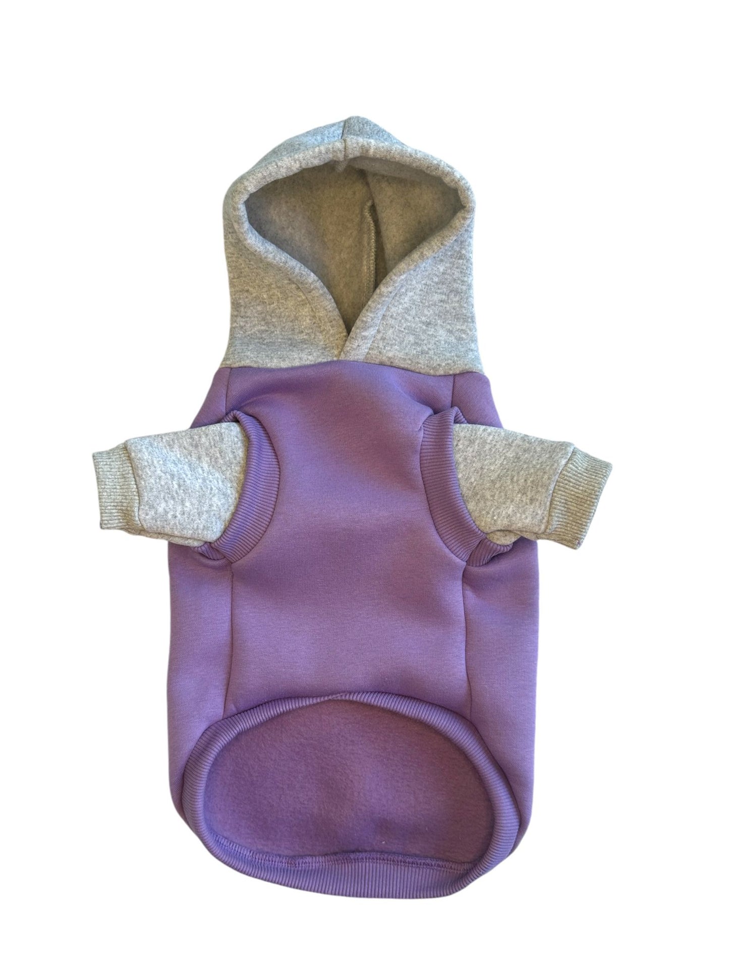GRAY HOODED LILAC DOG SWEAT