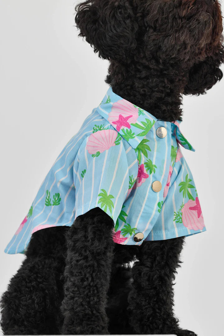 Blue Striped Dog Shirt
