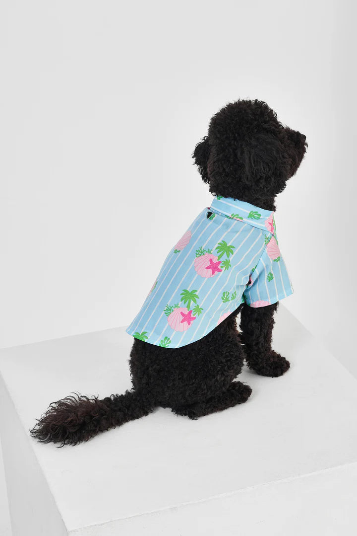 Blue Striped Dog Shirt