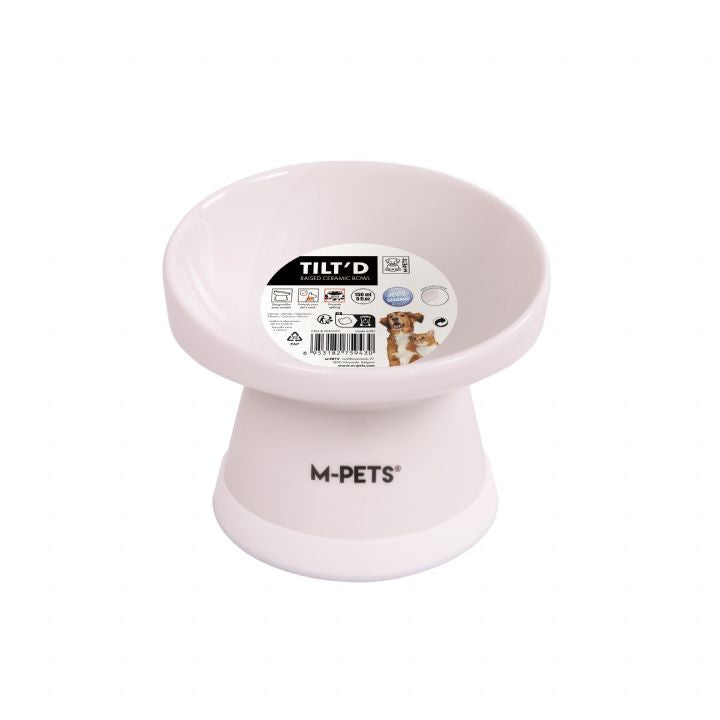 M-PETS TILTD CERAMIC DOG FOOD BOWL