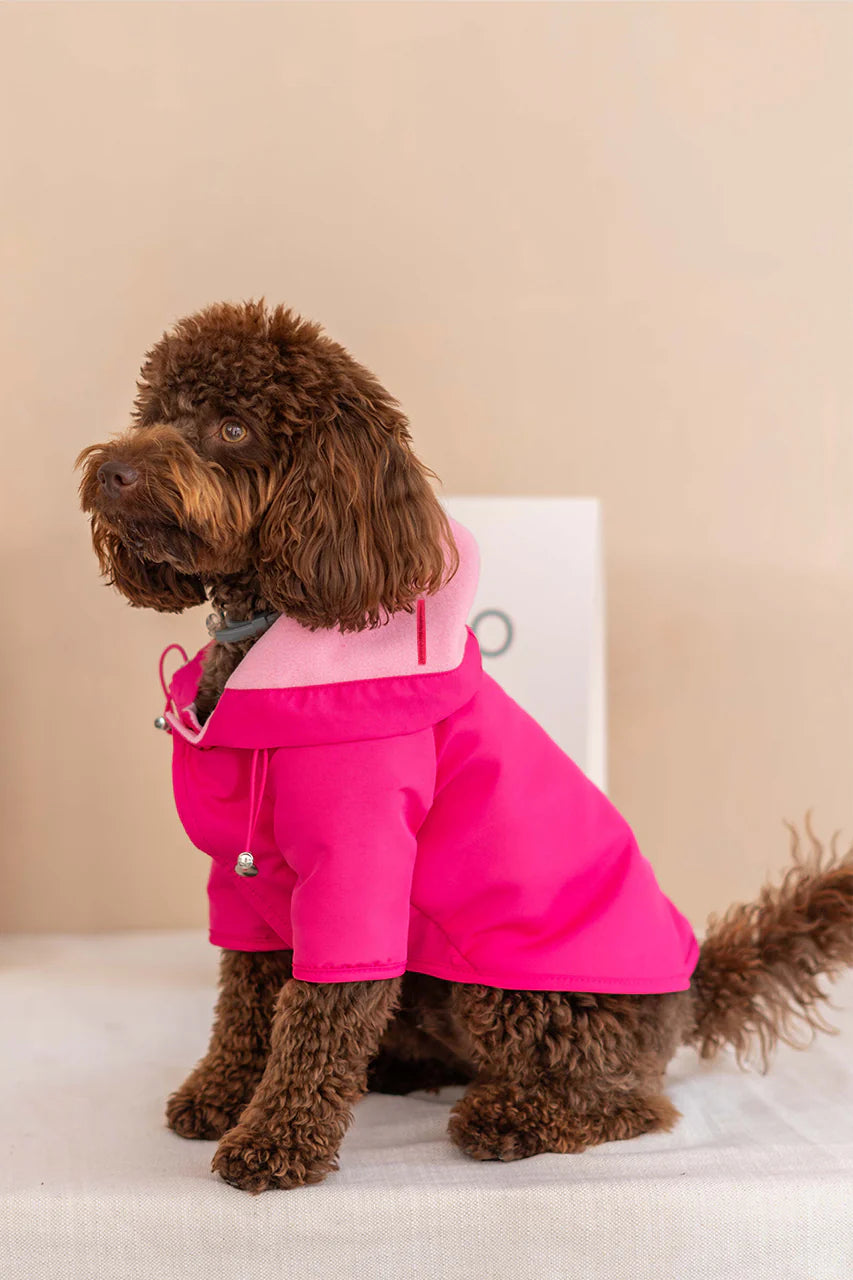 Torino Bright Dog Raincoat - Pink