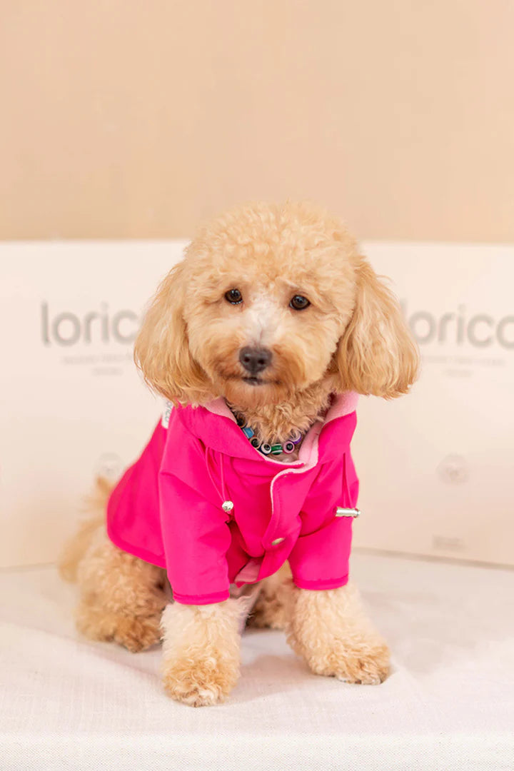 Torino Bright Dog Raincoat - Pink