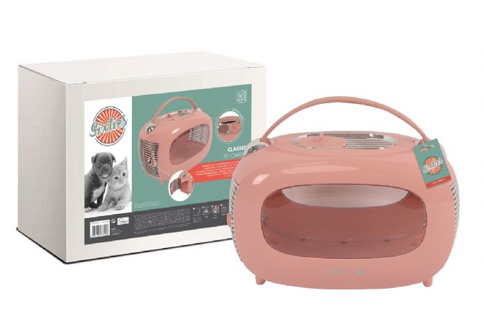 M-PETS SIXTIES CLASSIC CAT-DOG CARRYING BAG PINK