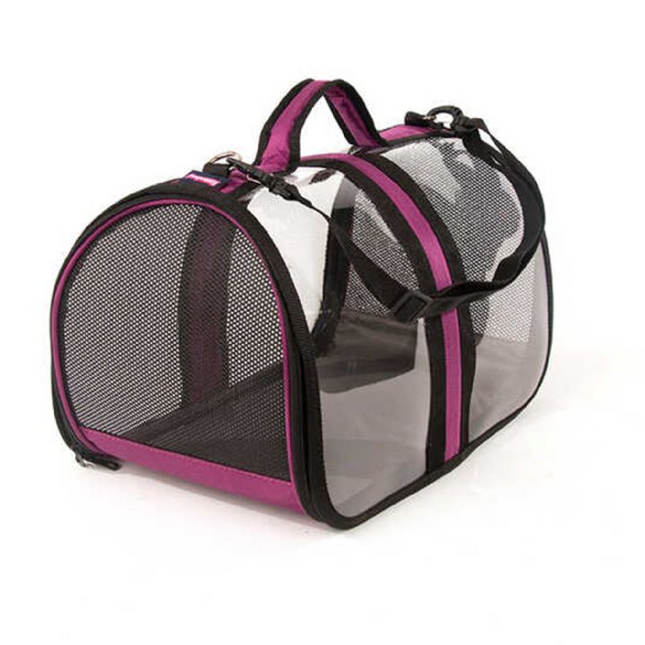 PET PRETTY BACCO MILANO TRANSPARENT CAT-DOG BAG PURPLE