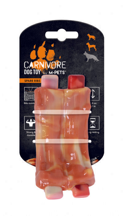 M-PETS CARNIVORE DOG TOY SPARE RIBS BACON FLAVOR