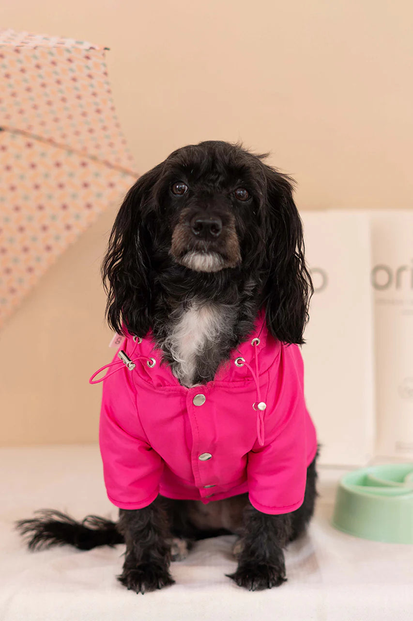 Torino Bright Dog Raincoat - Pink