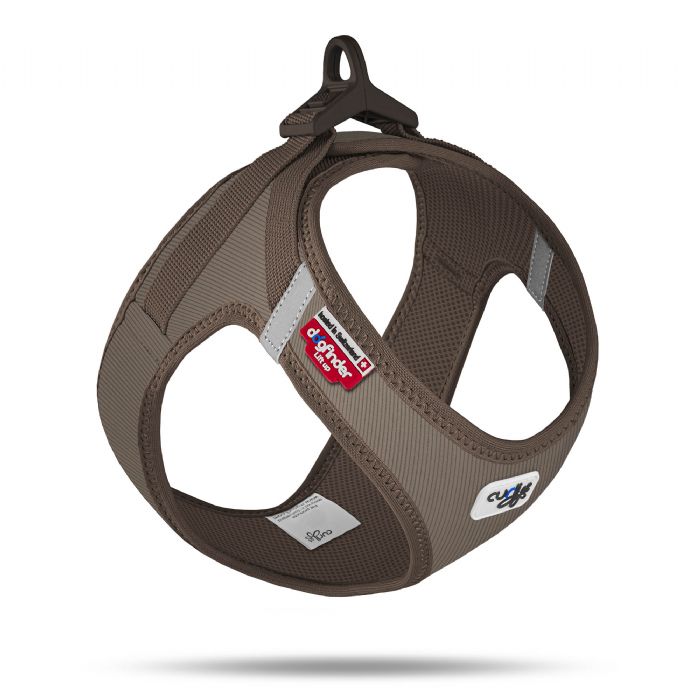 CURLI VEST DOG HARNESS CURLI CLASP CORD BROWN