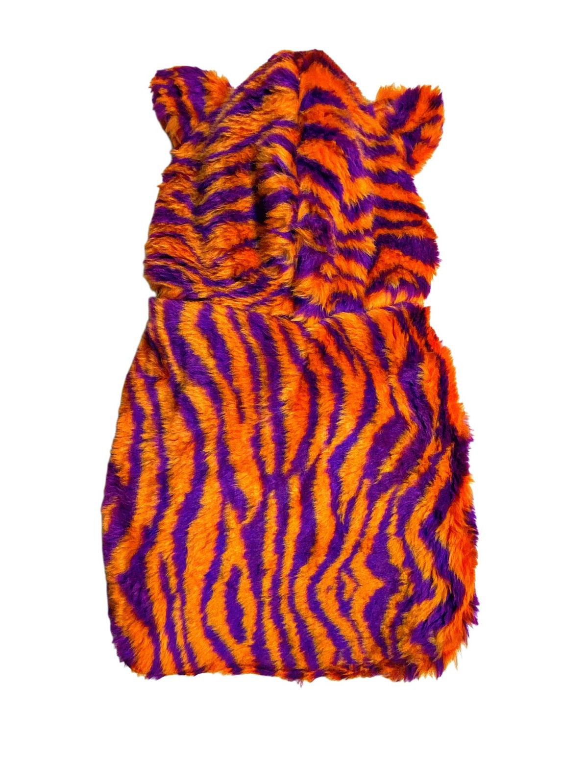 MERPAWW DOG ORANGE ZEBRA COAT
