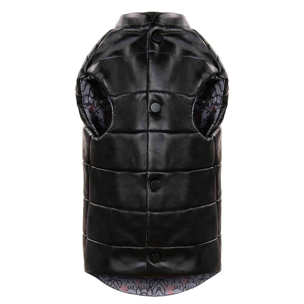 JACKY LEATHER QUILTED DOG COAT