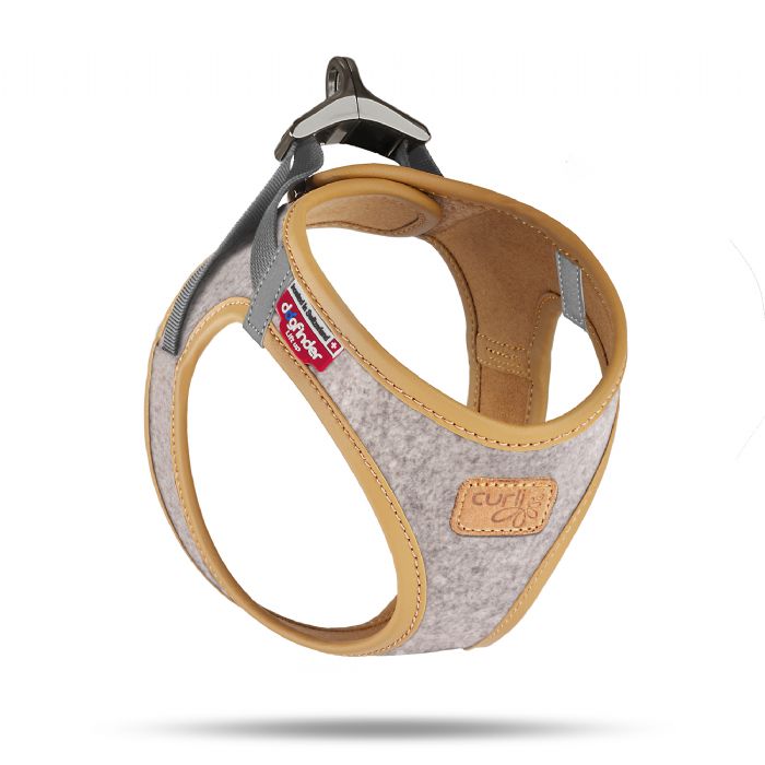 CURLI ALPINE CURLI CLASP VEST DOG HARNESS LIGHT GRAY