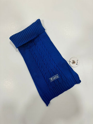 BLUE KNITTED FISHING DOG KNIT