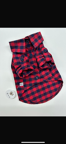 RED BLACK LUMBER CUTTER DOG SHIRT
