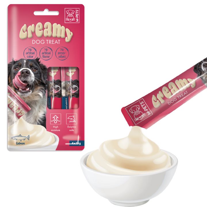 M-PETS DOG TREATMENT WITH CREAMY SALMON