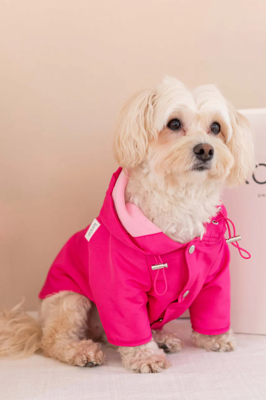 Torino Bright Dog Raincoat - Pink