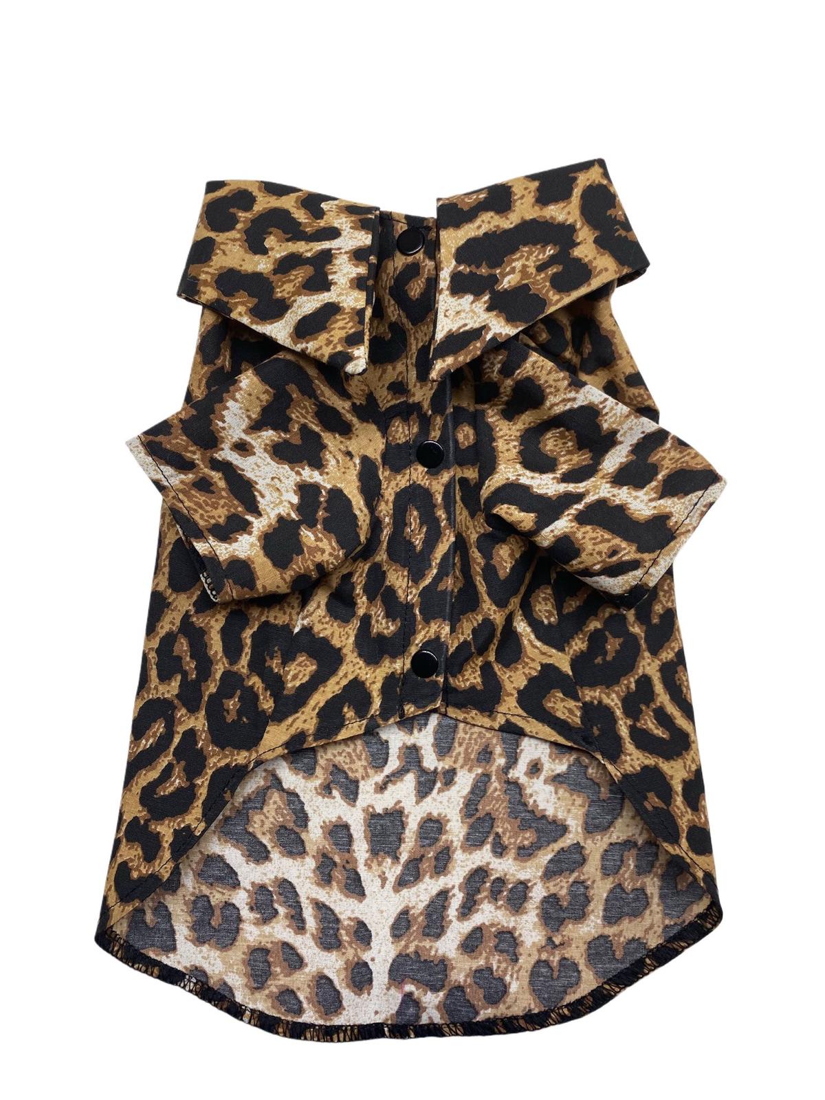 MERPAWW DOG BROWN LEOPARD SHIRT