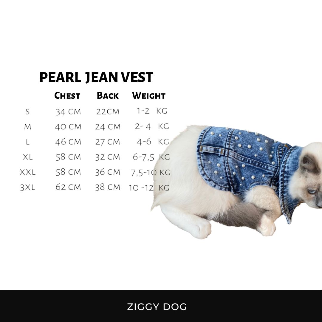 PEARL DOG DENIM VEST