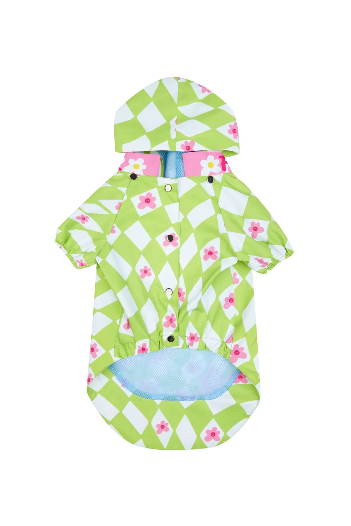 Green Plaid Dog Raincoat