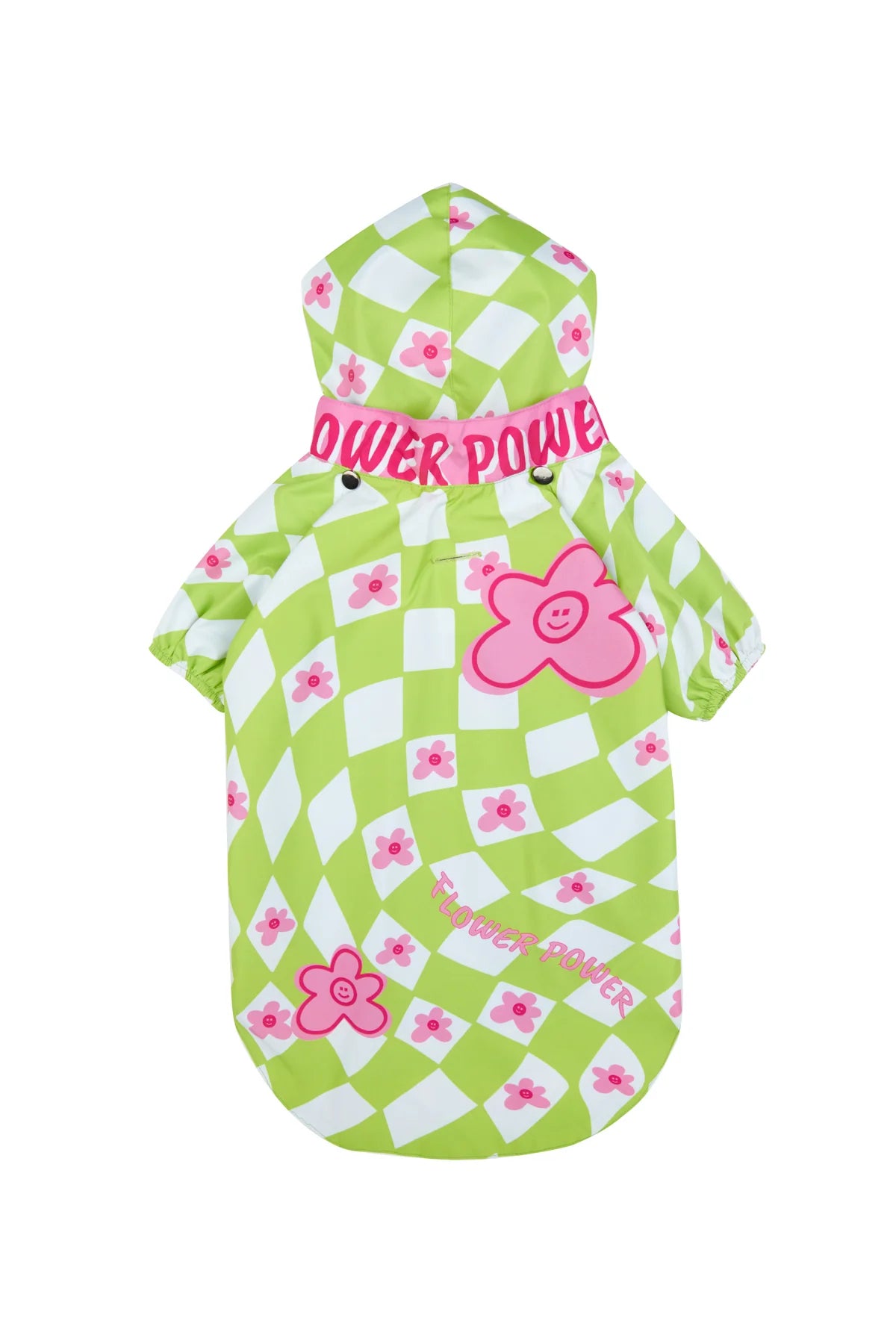 Green Checkered Dog Raincoat