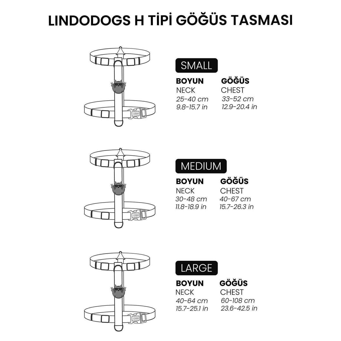 LINDO DARK STORM H TYPE CHEST COLLAR