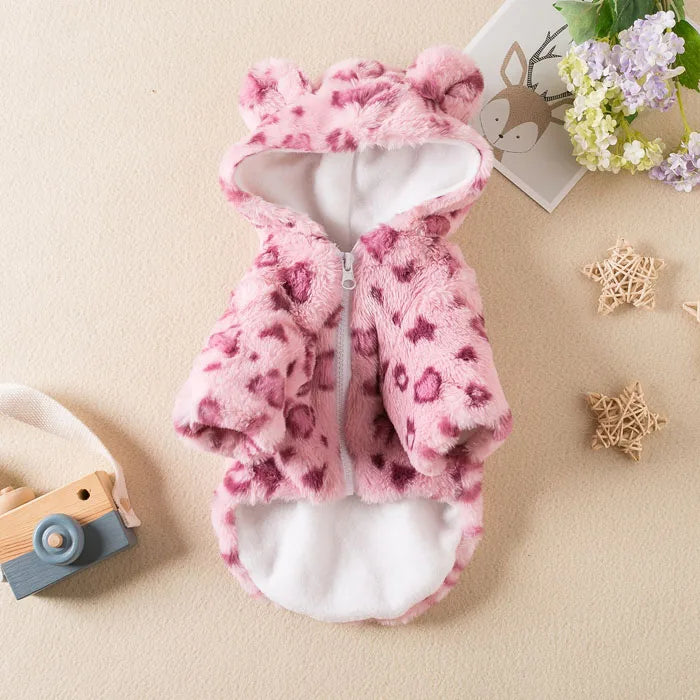 Pink Leopard Dog Jacket