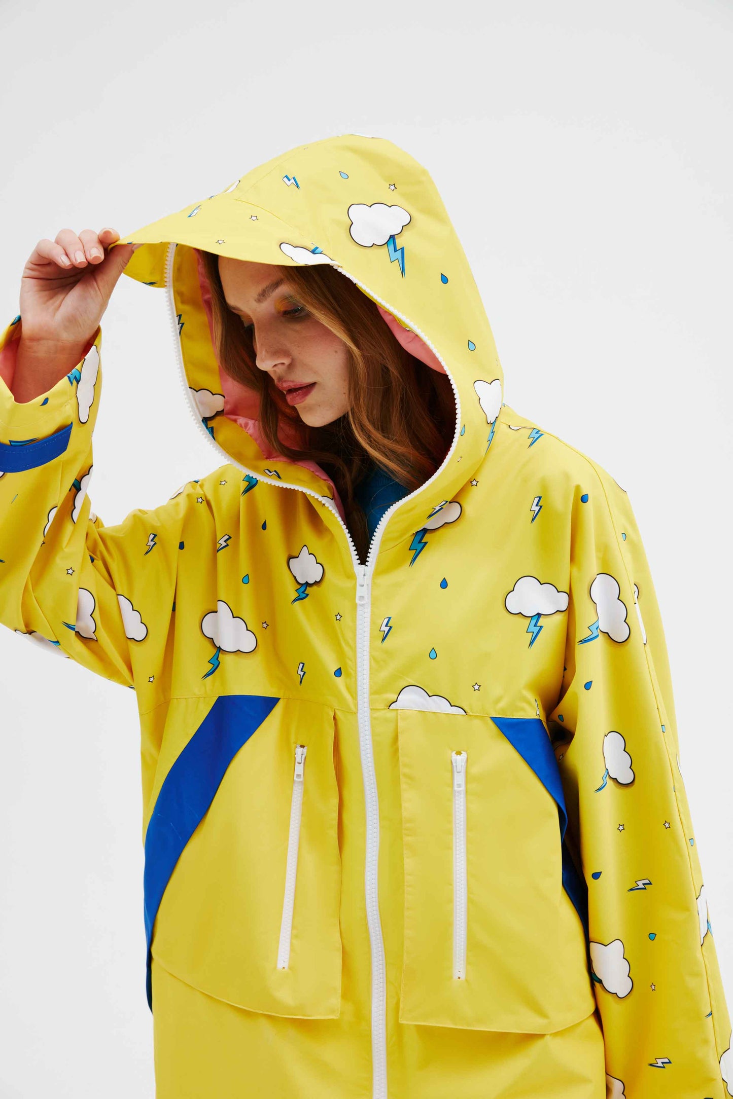Yellow Cloud Human Raincoat