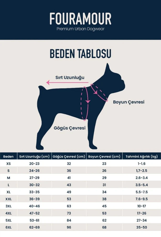 FOURAMOUR Koyu Kar Yıkama Denim Köpek Yeleği “Love”