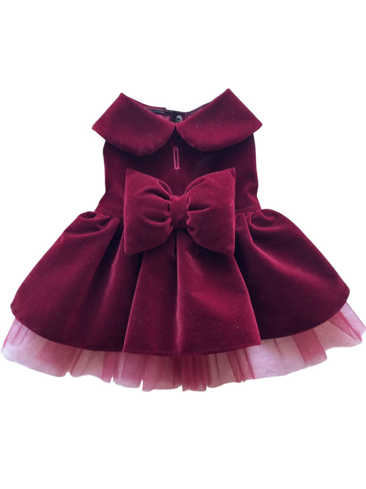 MERPAWW DOG RED VELVET DRESS
