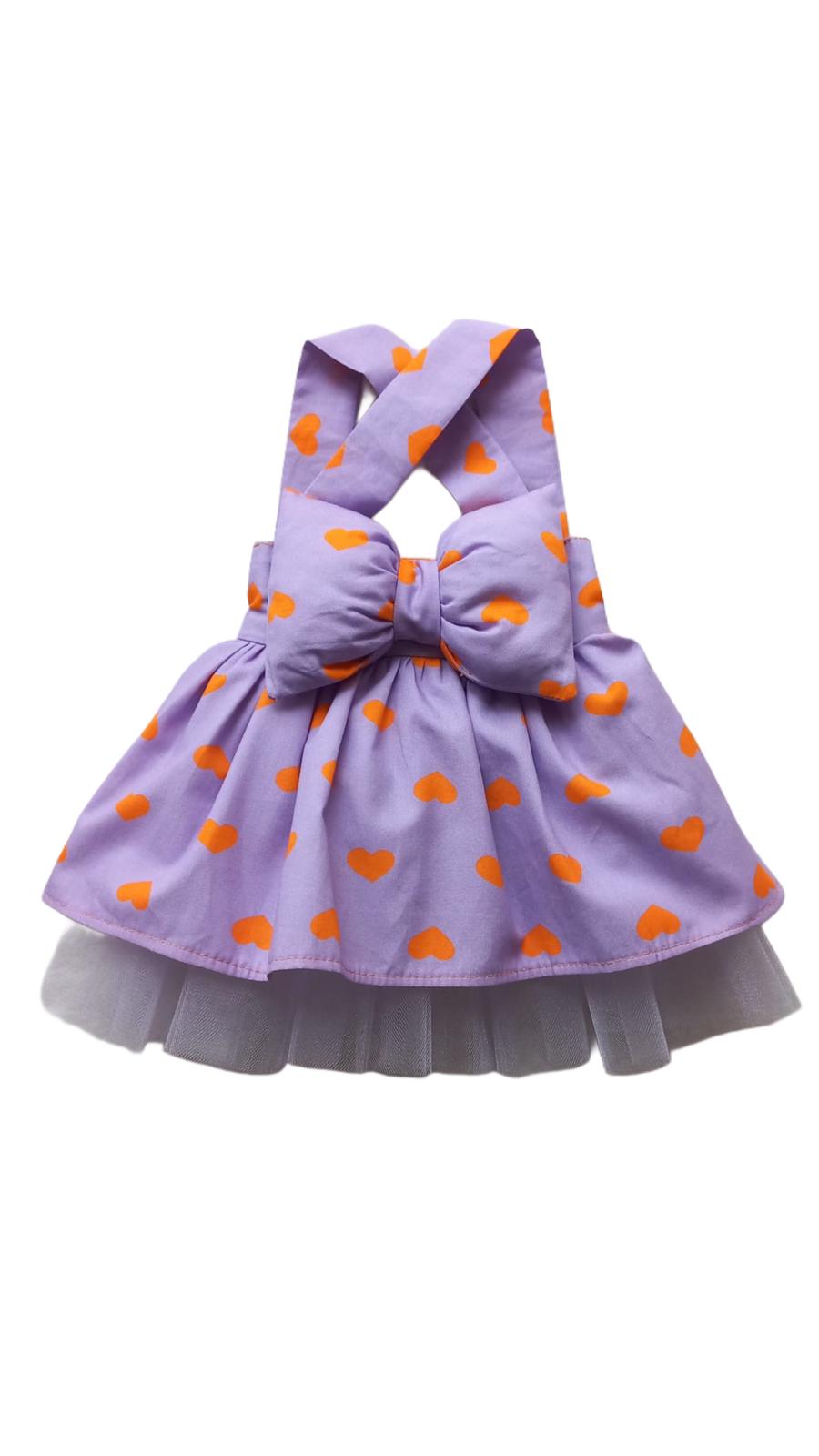 MERPAWW DOG LILAC HEART DRESS