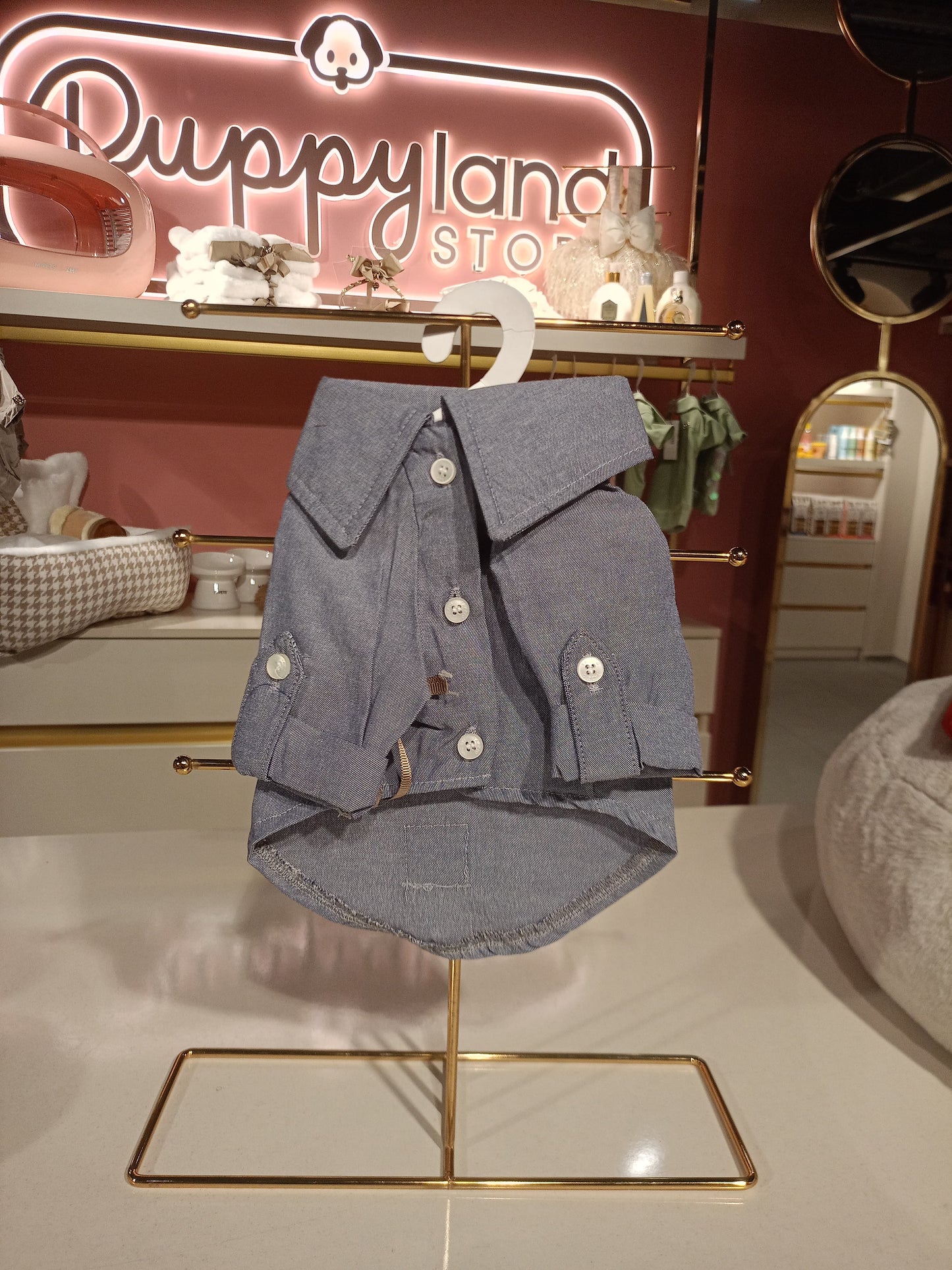 TINY BLUE DOG SHIRT