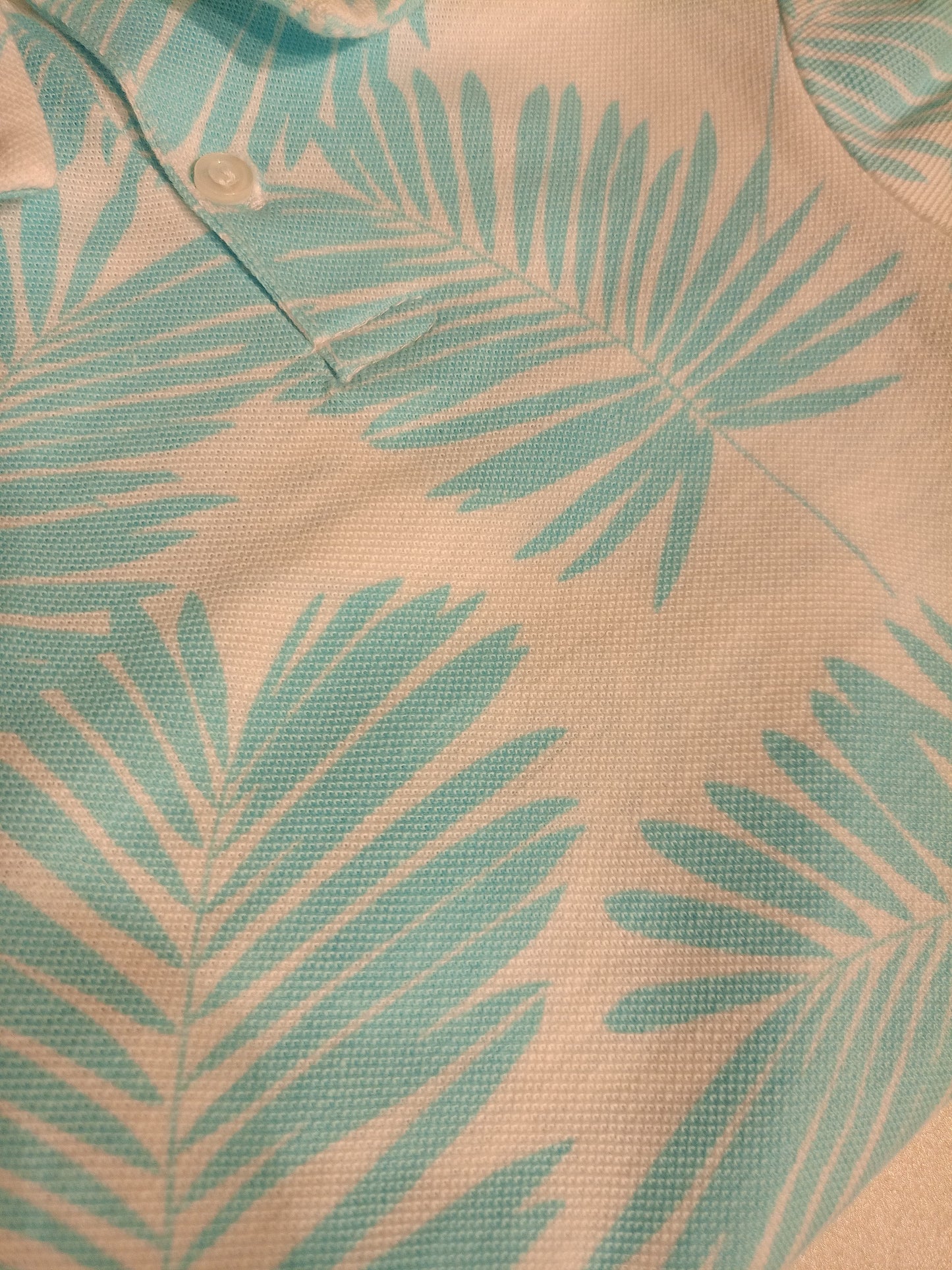 BLUE HAWAIIAN POLO T-SHIRT