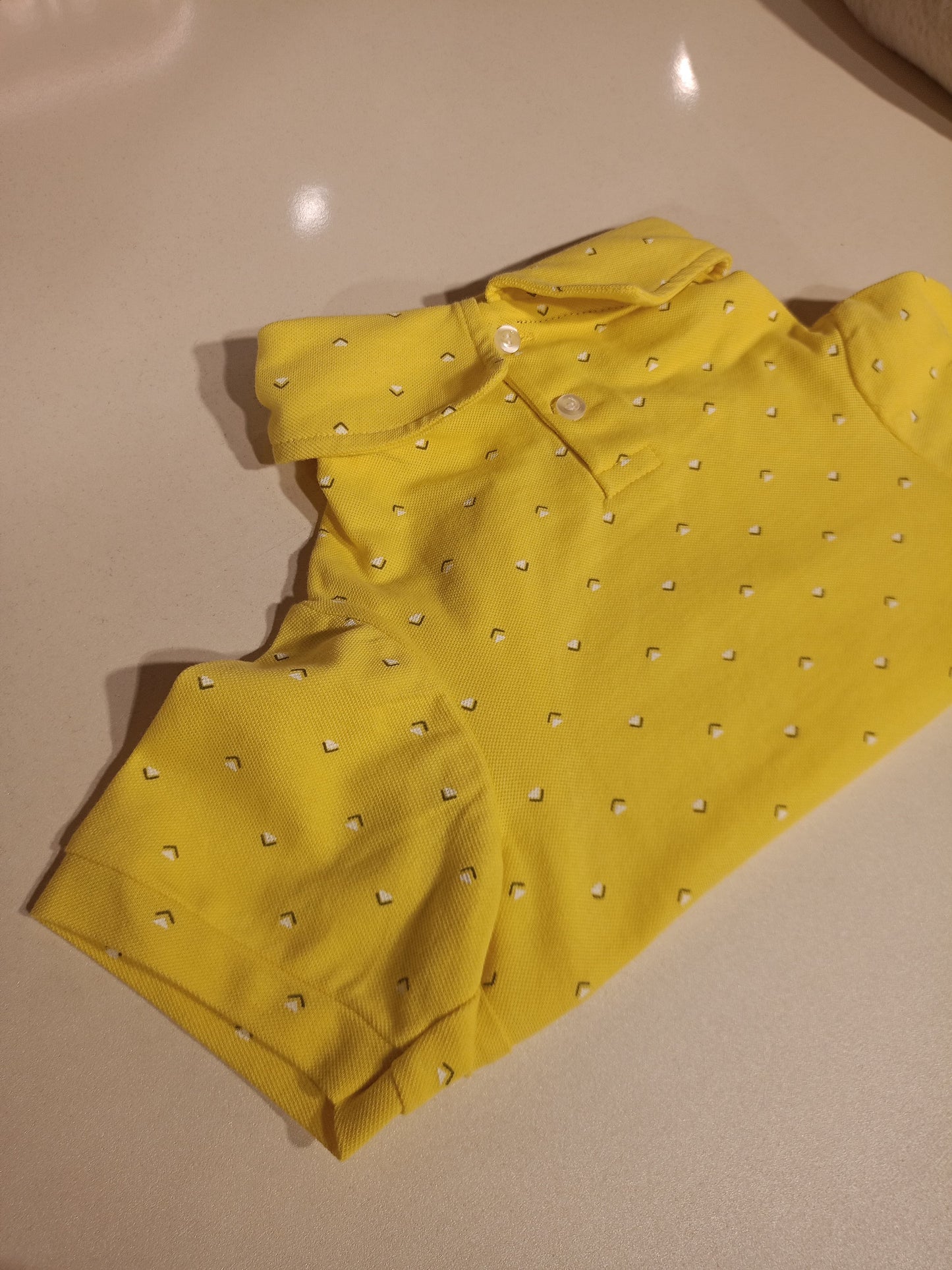YELLOW POLO COLLAR DOG T-SHIRT