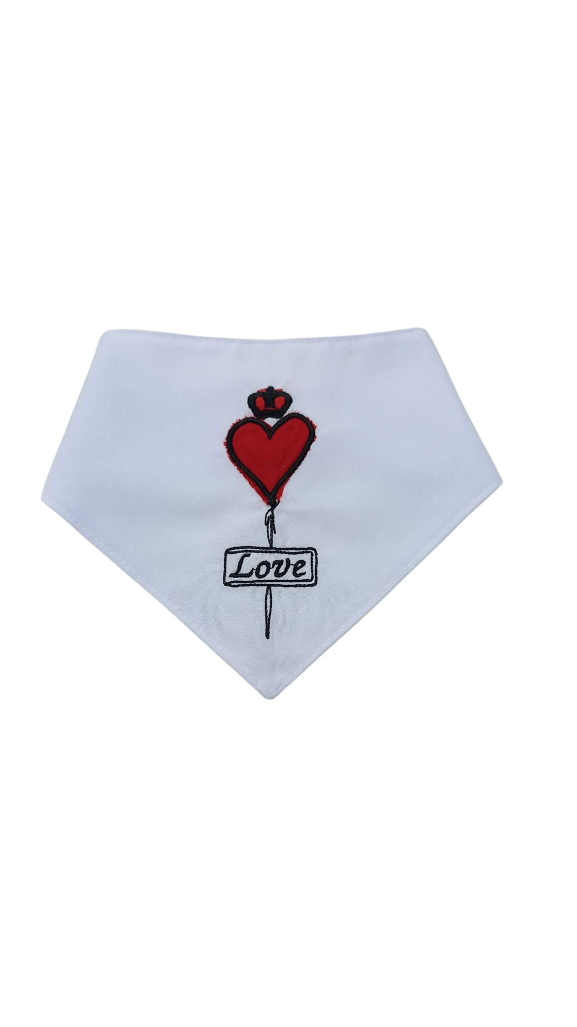 MERPAWW WHITE HEART DOG BANDANA
