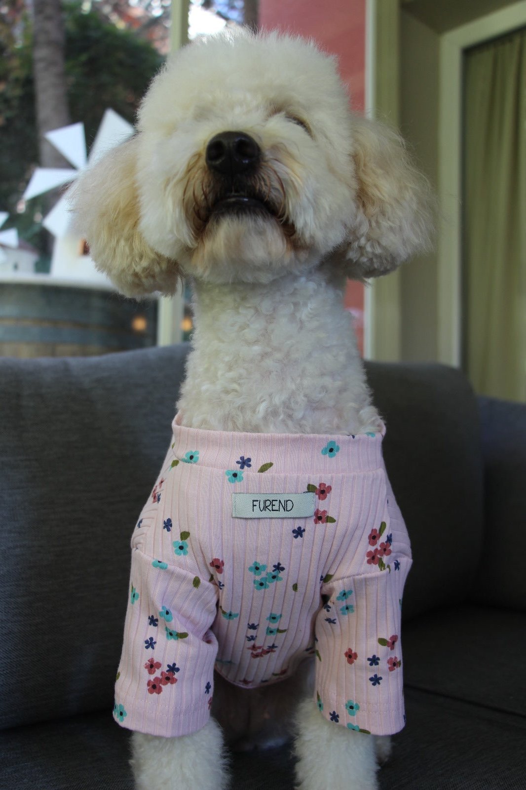 FUREND PINK FLORAL DOG T-SHIRT