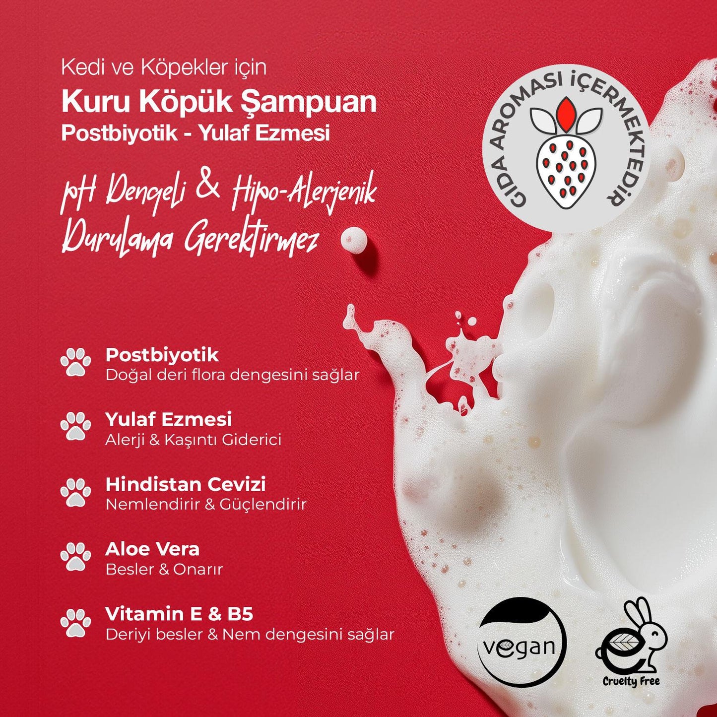 Docho Kedi ve Köpek Kuru Köpük Şampuan