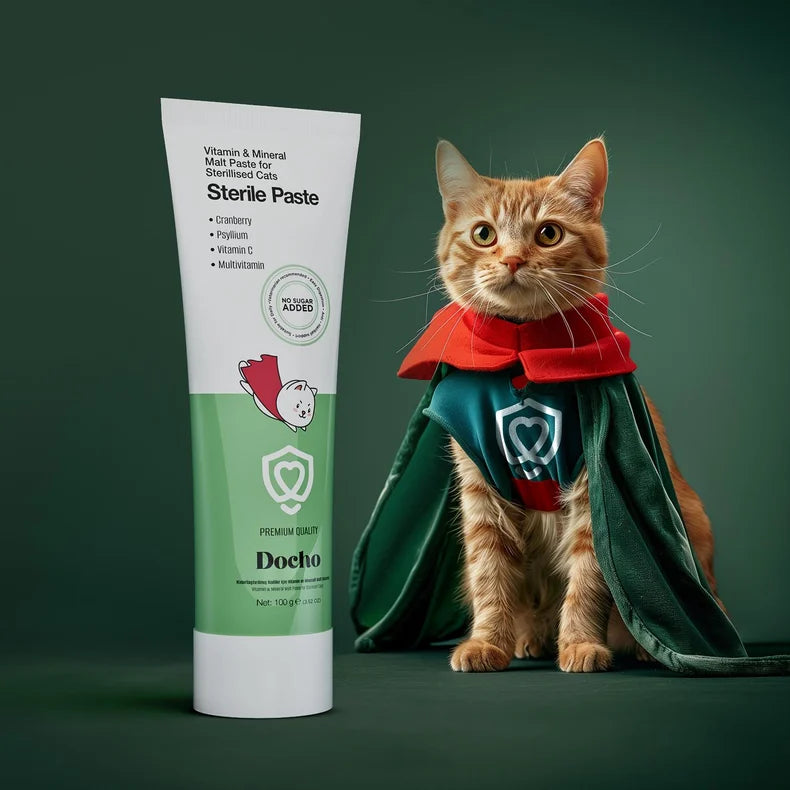 Docho Mineral and Vitamin Supported Malt Sterilized Cat Paste 100 GR