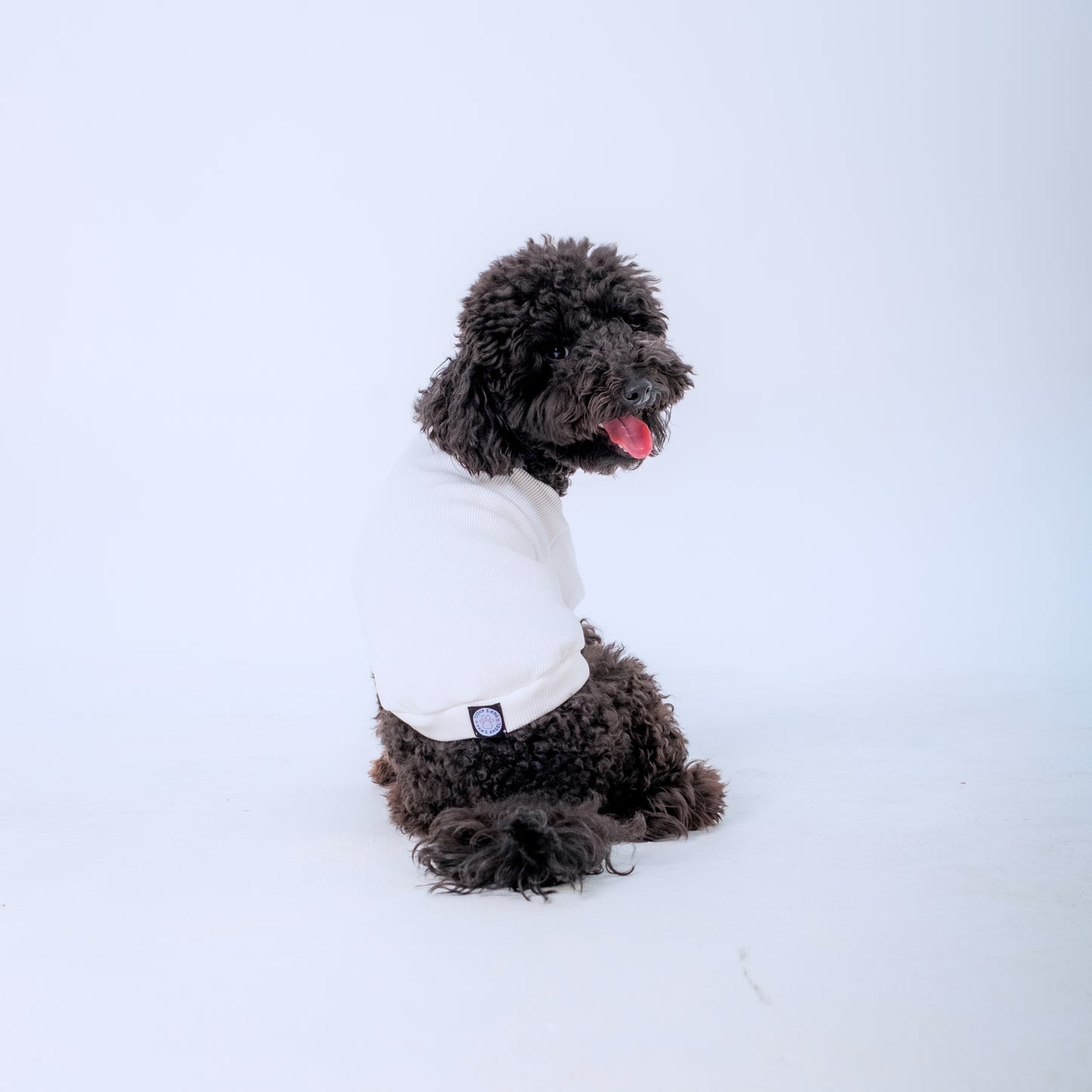 ECRU SLEEVELESS DOG T-SHIRT