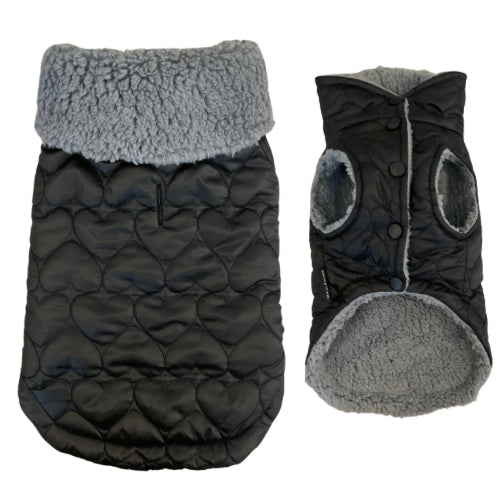 MY LOVE - BLACK QUILTED DOG VEST