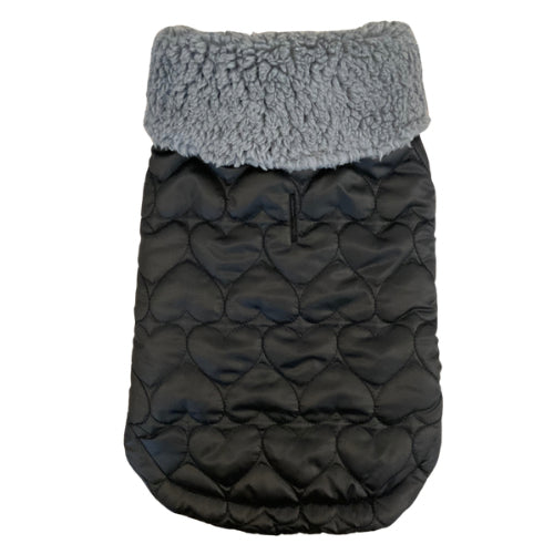 MY LOVE - BLACK QUILTED DOG VEST