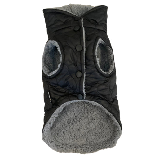 MY LOVE - BLACK QUILTED DOG VEST