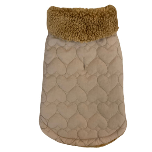 MY LOVE- BEIGE QUILTED DOG VEST