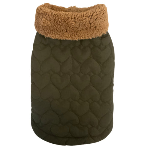 MY LOVE - KHAKI QUILTED DOG VEST
