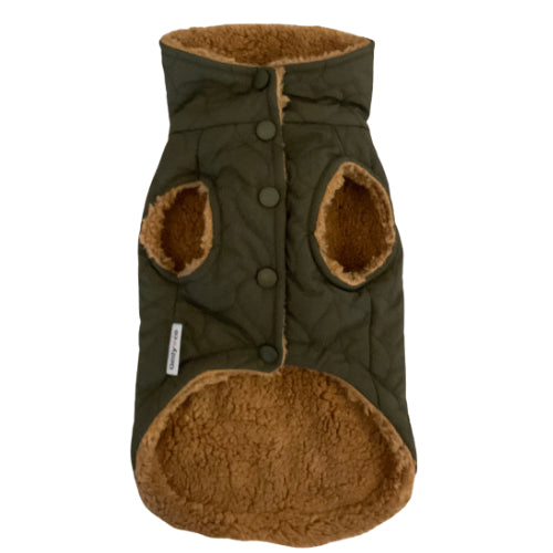 MY LOVE - KHAKI QUILTED DOG VEST