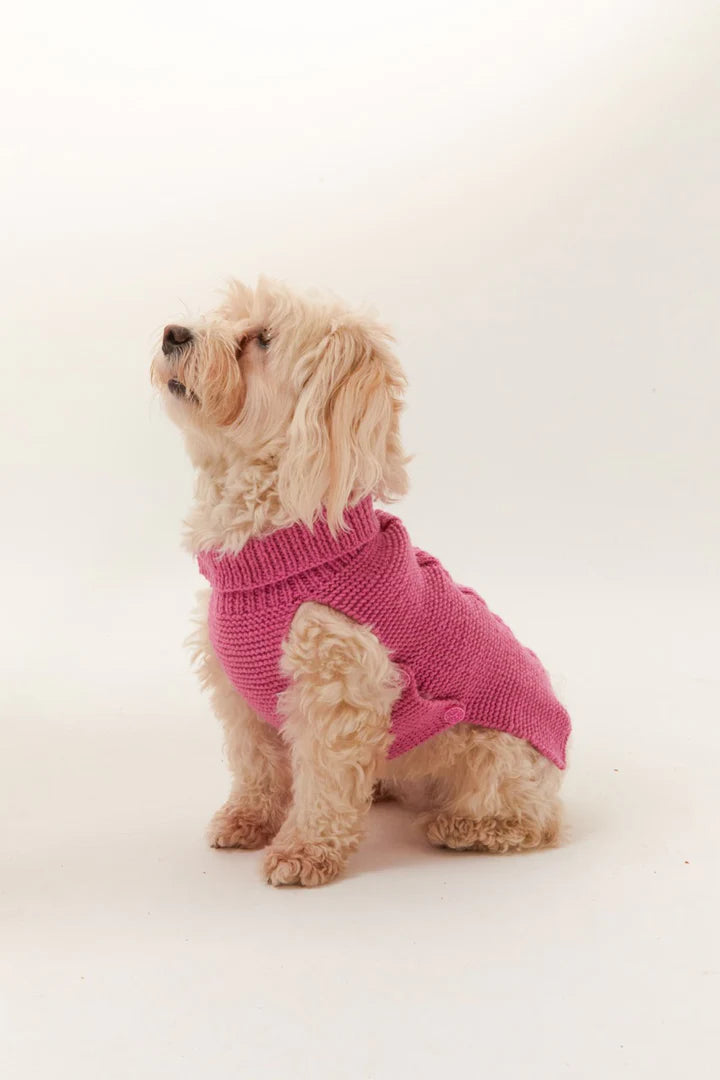 Verona Dog Sweater - Pink