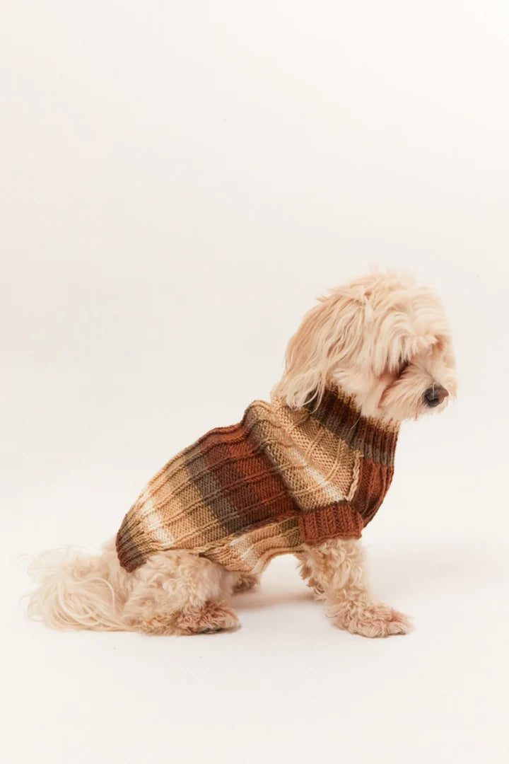 Bergamo Dog Sweater - Brown