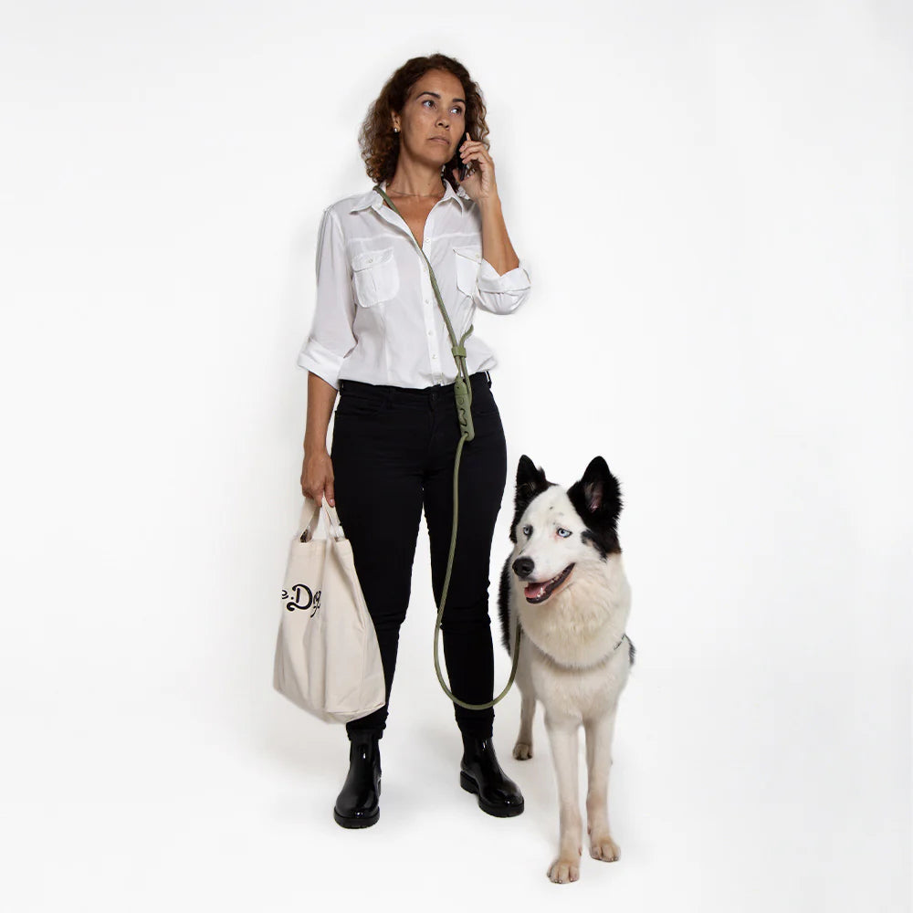ZEE.DOG ARMY GREEN DOG HANDSFREE ROPE LEASH