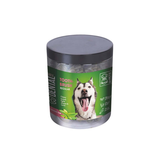 M-PETS DENTAL SNACK GREEN TEA TOOTH BRUSH REGULAR