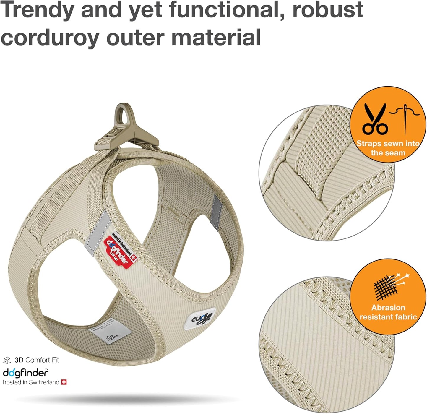 CURLI VEST HARNESS CURLI CLASP CORD TAN GÖĞÜS TASMAI