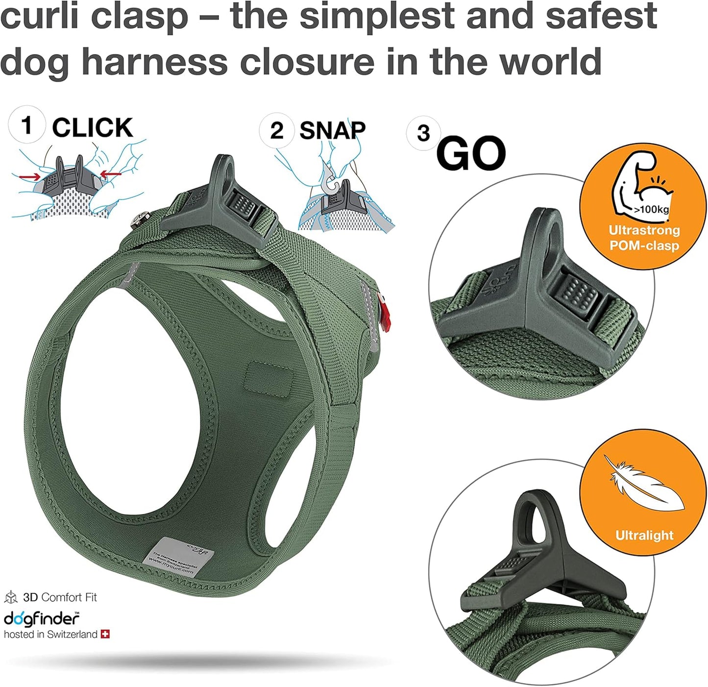 CURLİ VEST KÖPEK GÖĞÜS TASMASI CURLİ TOKA AİR-MESH MOSS